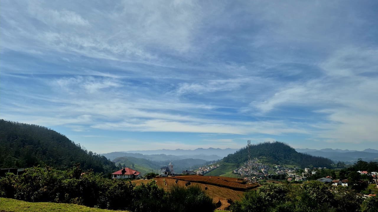Ooty hill station view during peak travel season